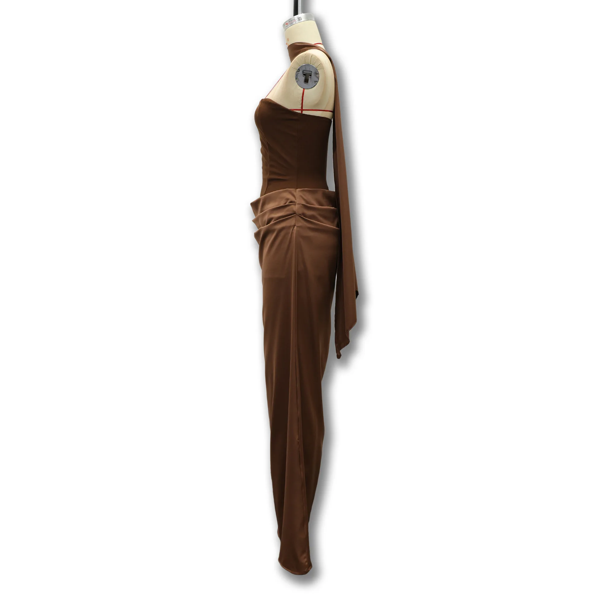 2026 Sommer Neues Elegantes Ärmelloses Figurbetontes Kleid für Damen mit Bandverzierung Formelles Bodycon-Kleid – Detail 12