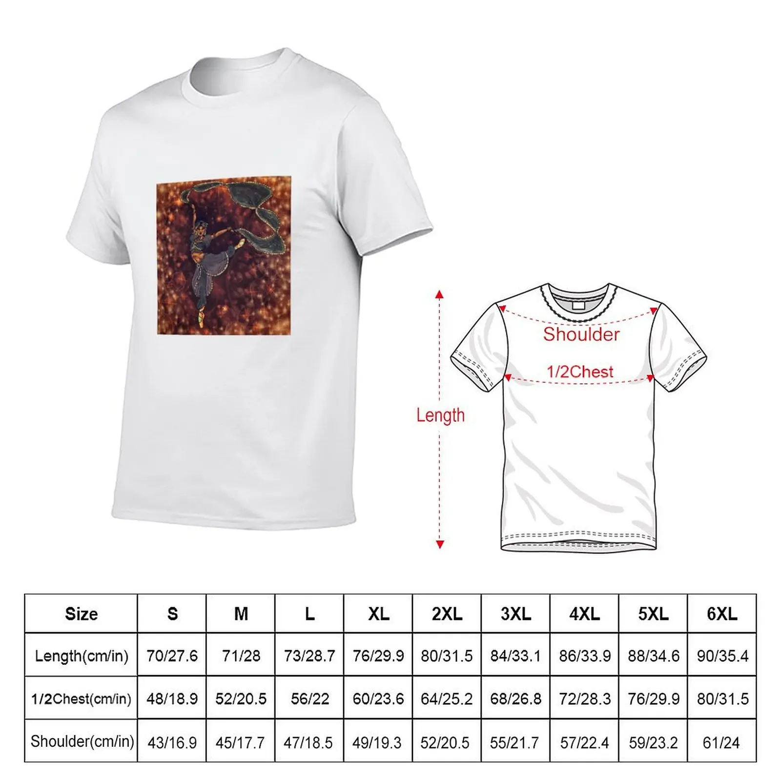 Arabian Coffee Nutcracker Ballet Illustraion T-Shirt Anti-Pilling Casual T-Shirt