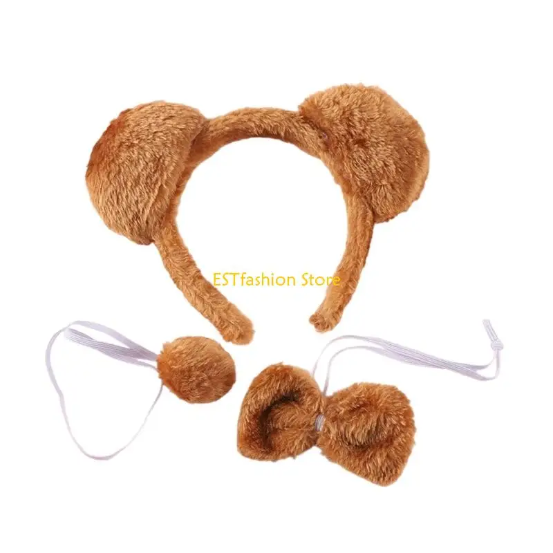 y5gc bear anime cosplay الزي الدب Bear Bowtie للطفل الكبار الهالوين