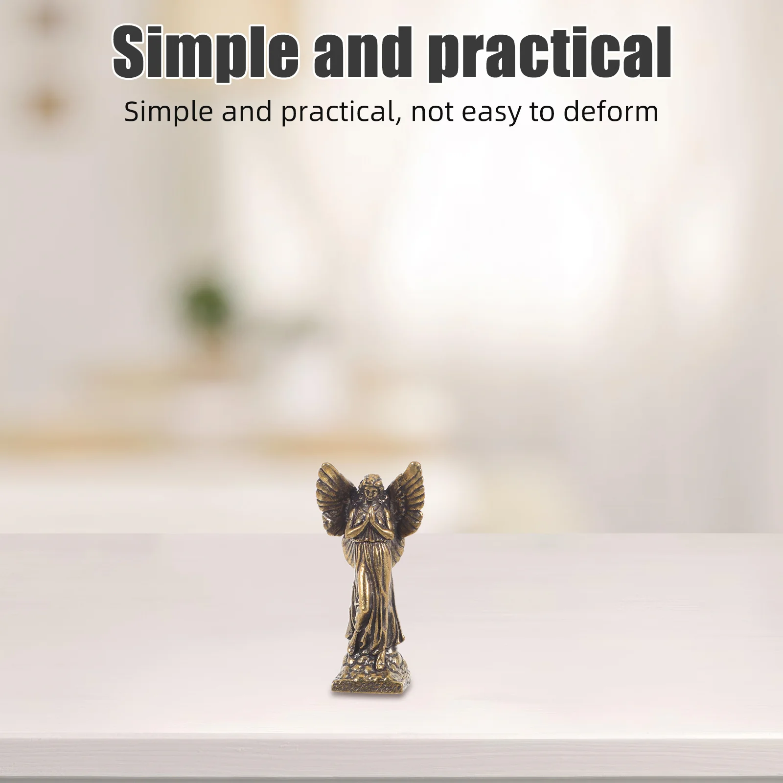 

Brass Angel Sculpture Vintage Praying Guardian Angel Religious Desk Decor Wedding Baptism First Communion Christmas Tabletop