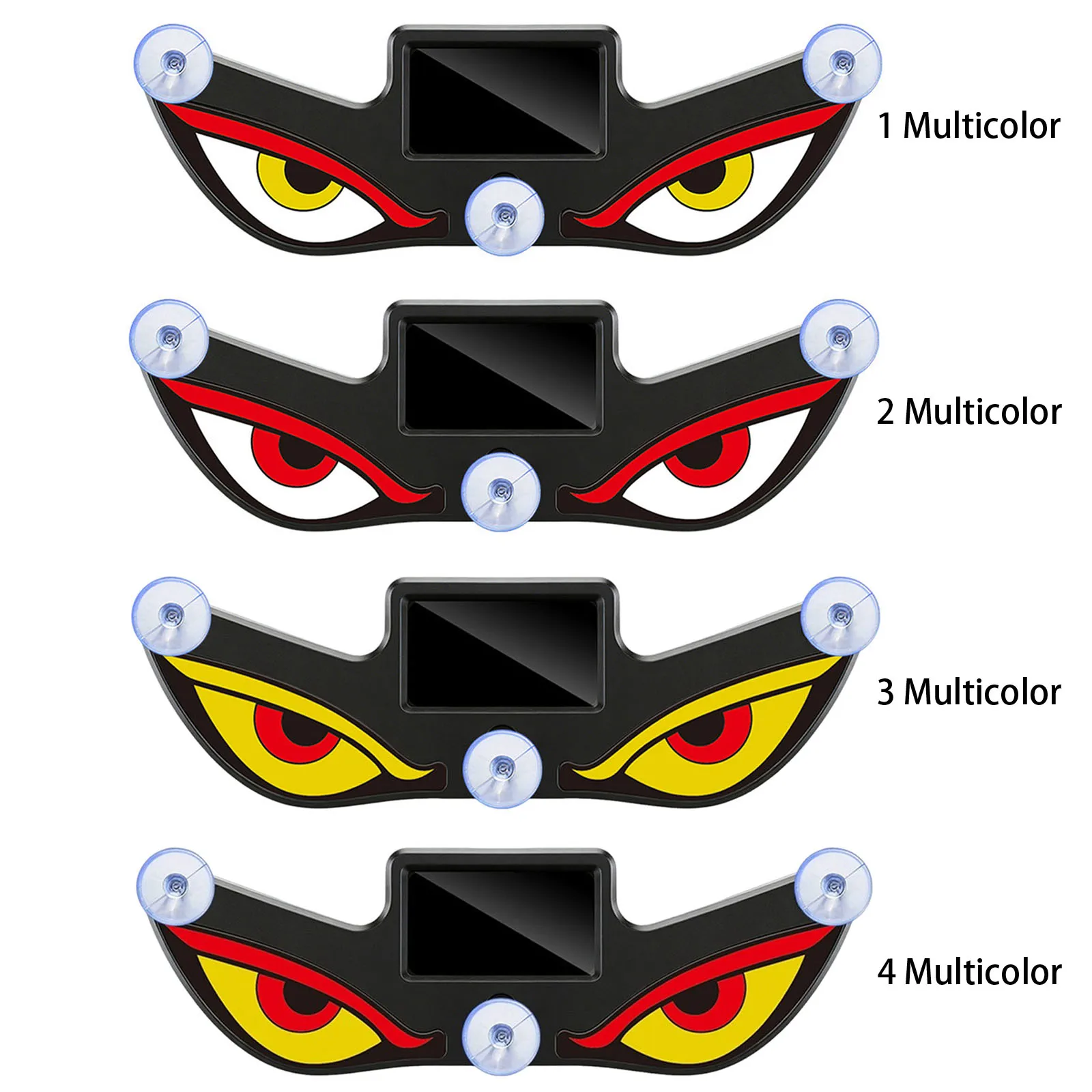 Devil Eye Car LED Light Solar & USB Dual Power Evil Eye Window Decor Light Wireless No Drill for Cars Windshield Rear Window