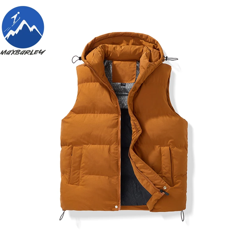 Maxbarley قسط الشتاء سترة الرجال الفاخرة في الهواء الطلق التصوير يندبروف أكمام معطف الأزياء هود المشي لمسافات طويلة الدافئة زائد حجم سترات