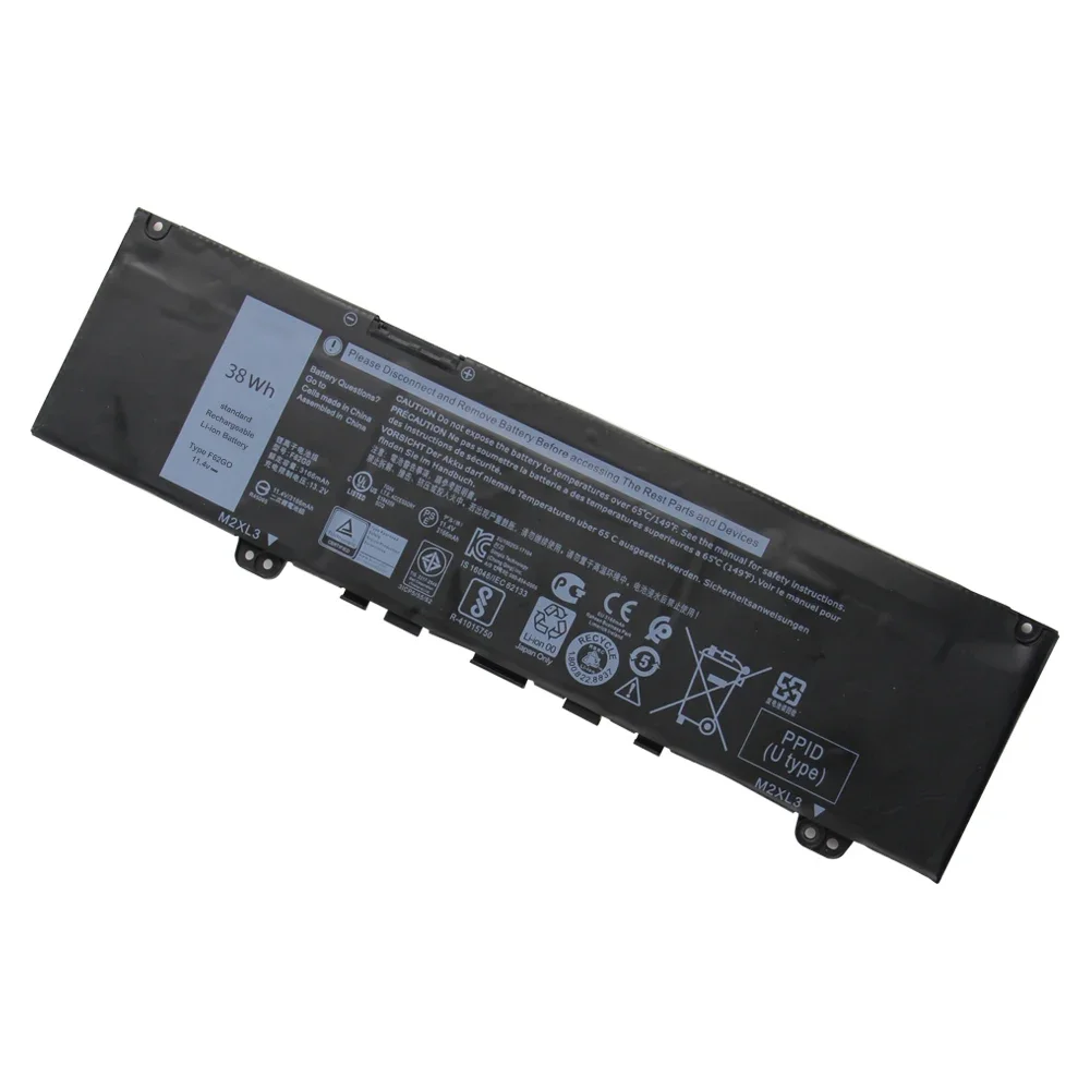 Replacement Battery F62G0 F62GO For DELL Inspiron 13 5370 7370 7380 7373 Vostro RPJC3 0RPJC3 39DY5 039DY5 Batteries With Tool
