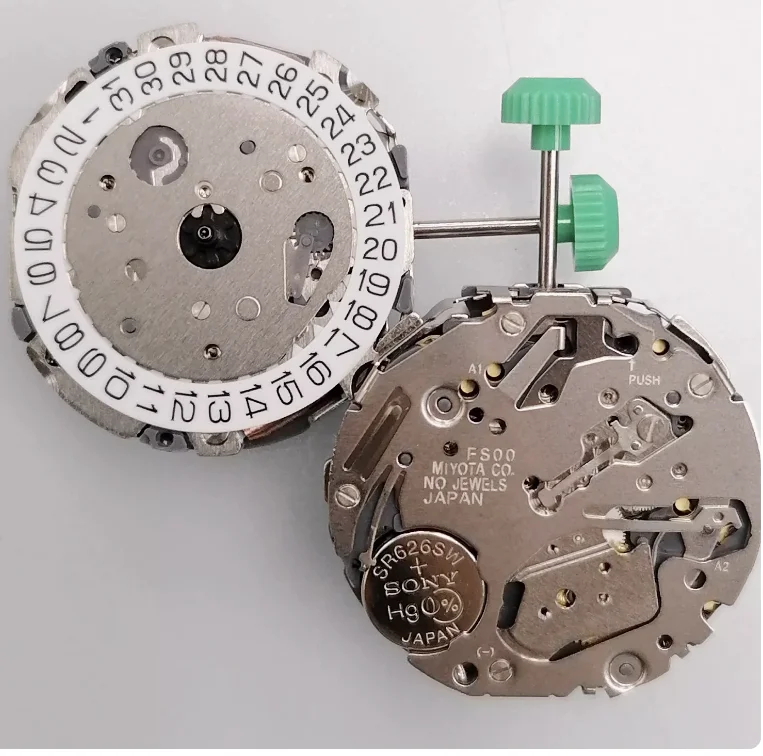 

Watch accessories, imported FS00 movement 6-pin multi-function single calendar quartz movement, four-point calendar