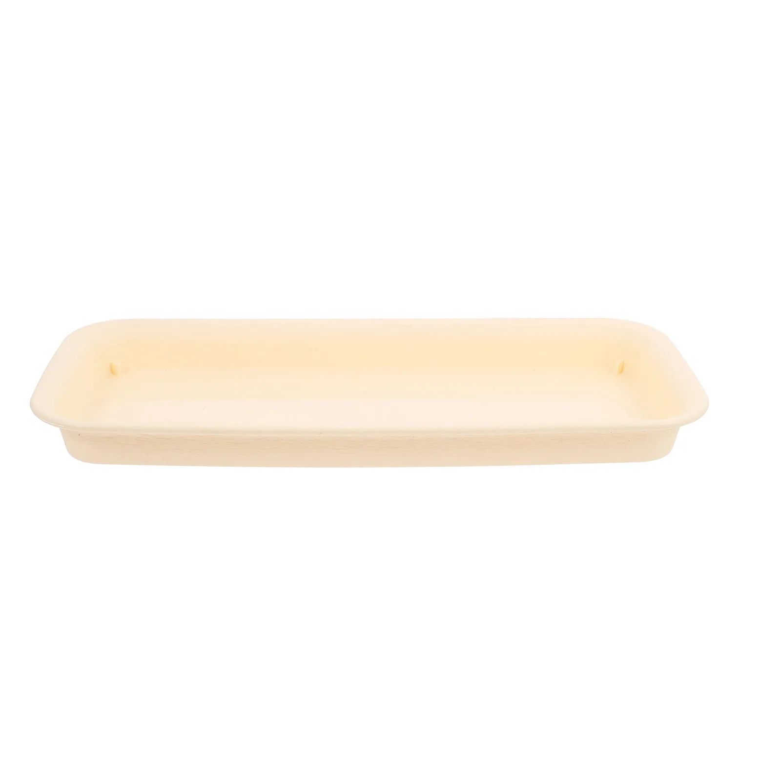 Resin Rectangular Flower Pot Tray Light Brown Shallow Drip Tray for Plants Planter Water Catcher Indoor Garden Planter Base