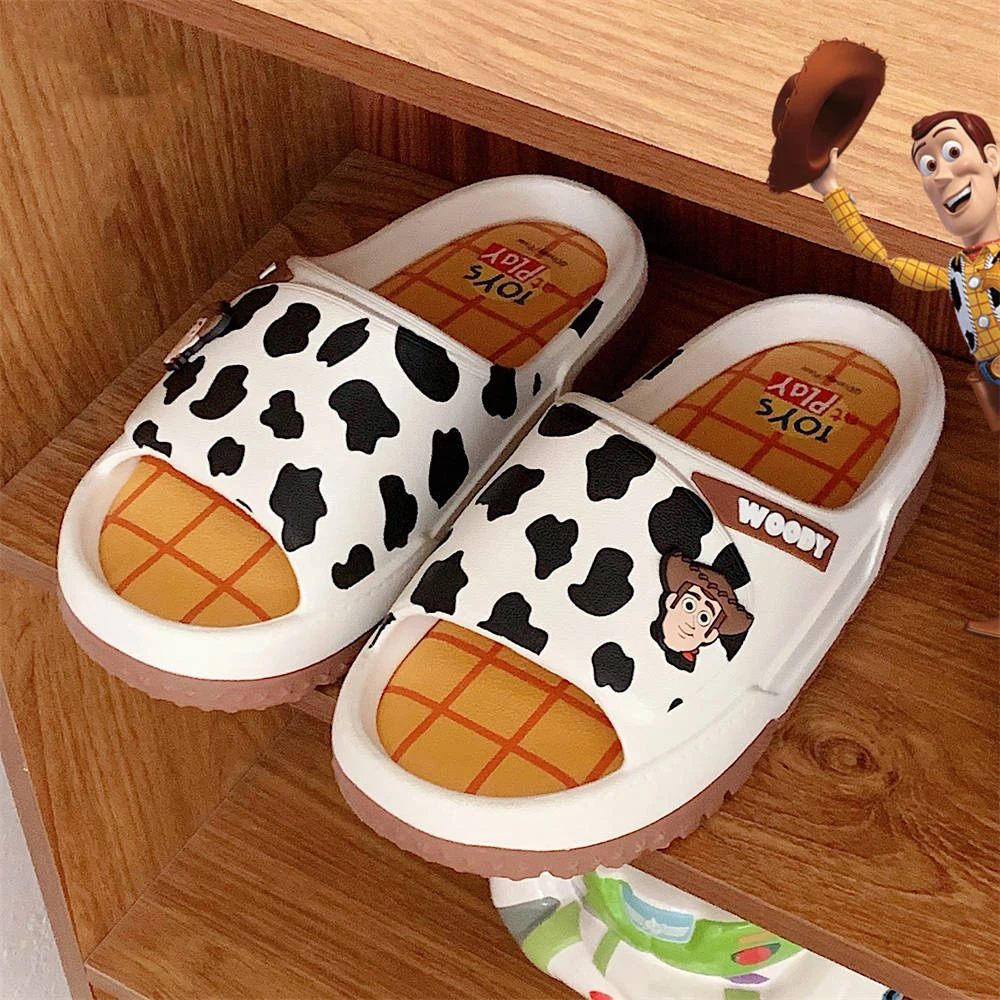 Cute Cartoon Toy Story Woody Summer Slippers Home Comfortable Soft-Soled Anti-Slip Thick Sole Flip Flop for Men