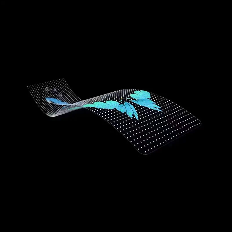 Flexible led film screen display Transparent display P4 P5 P16 Ultra light ultra-thin glass screen background wall advertising