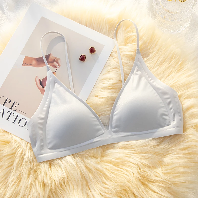 MOYISU-Sujetador refrescante de ajuste asiático para mujer, copa triangular francesa sin costuras, minimizador ultrafino, Push Up SG, envío gratis, brisa de verano caliente