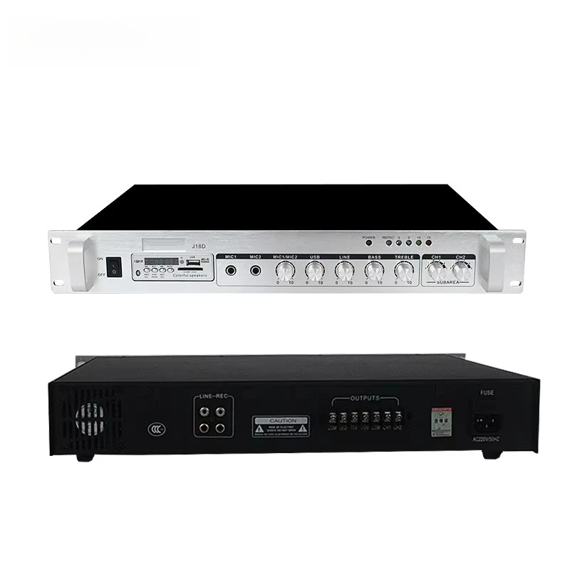 1.5U Public Address Amplifier System 180W PA Power Amplifier Voltage Power Amplifier