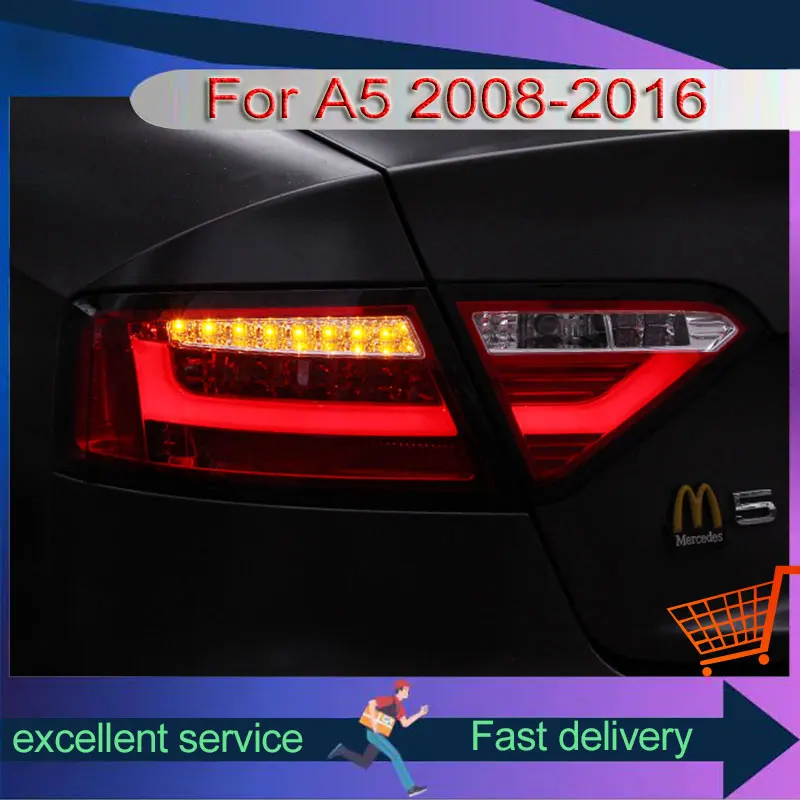 

Автомобильные фары для Audi A5 2008-2016, модификация анимации, модернизация, светодиодная подсветка DRL, задний фонарь, указатели поворота, инструменты, аксессуары