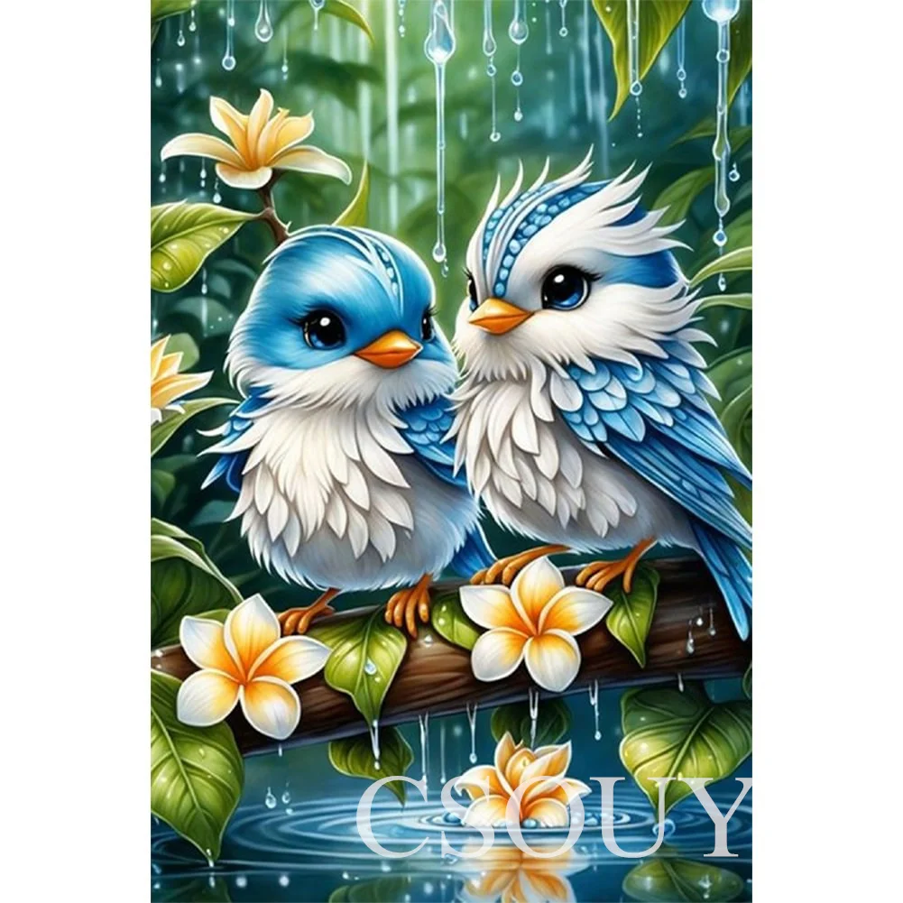 

100% Crystal Full Square Diy Diamond Painting Cross Stitch Owl Brid Flower Diamond Embroidery Mosaic Needlwork Rhinestones Home