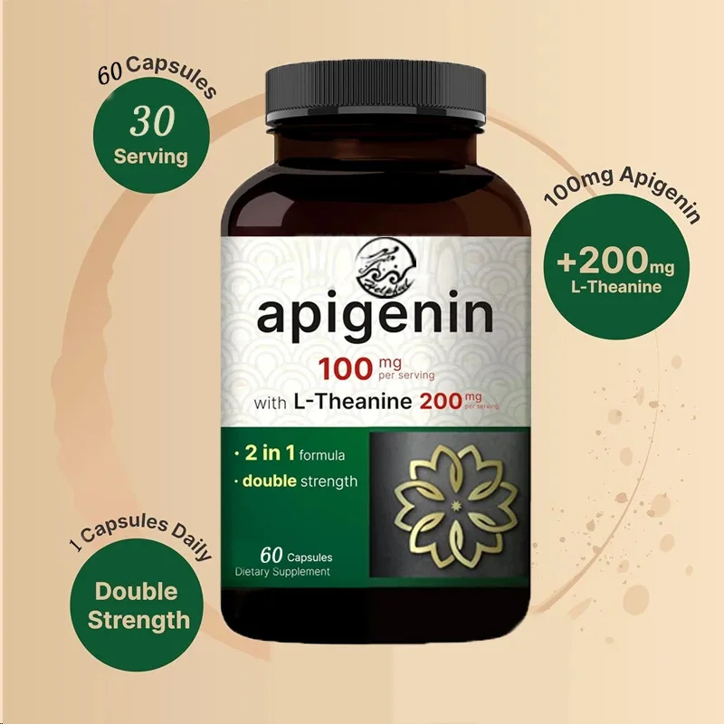 100 milligrams containing L-theanine, 60 vegetarian capsules containing bioflavonoids, antioxidants, and amino acid complexes