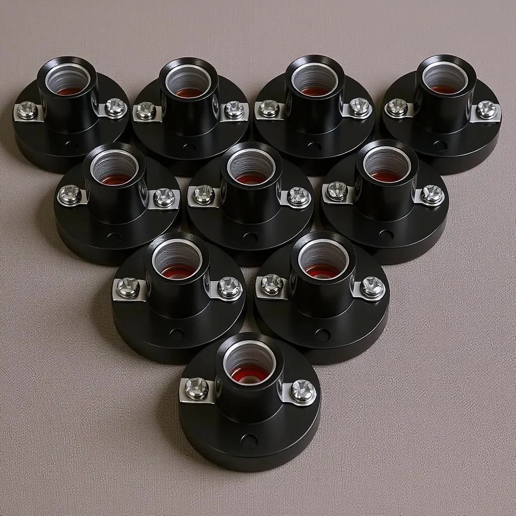 

10Pcs E10 Bulb Socket Lamp Holder Base for Educational Experiments DIY Lighting Projects Electrical Test Circuits Flat Head