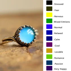 Vintage Gradient Color Ring for Women Creative Personality Can Change Color According To The Temperature Jewelry Accessories