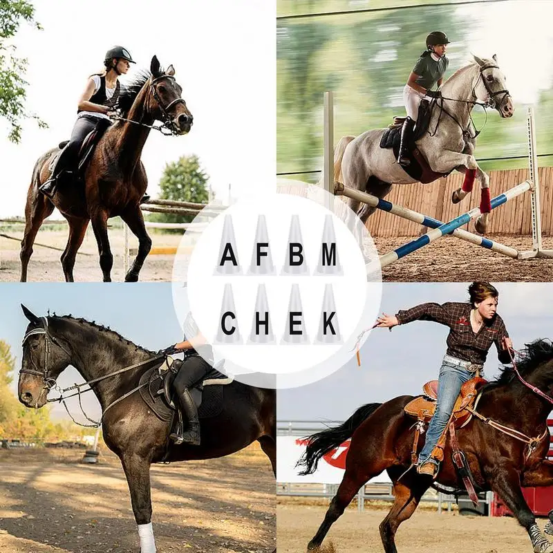 Training Cones Portable White Dressage Letter Cone Set Horse Training Equipment Stackable Sports Training Cone For Equestrian