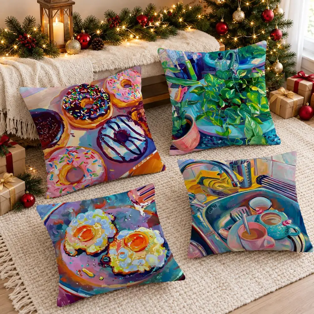 Vibrant Cultural Alai Ganuza Cushion Cover Sofa Living Room Home Decor Invisible Zipper Anti-dustmite Shell