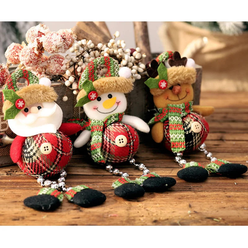 Bonecas de natal papai noel boneco de neve veados brinquedos ornamentos bonito pingente decoração ano novo 2025 natal decoração para casa presentes ﻿