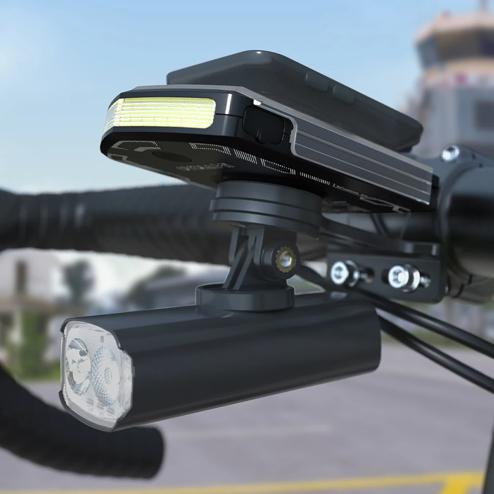 

LED Bicycle Headlamp Computer Bracket USB Charging LED Bike Headlight Waterproof Power Display Outdoor Cycling Accessories