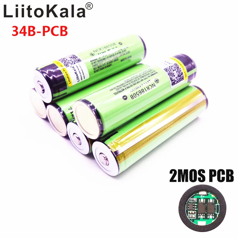 Gorący oryginalny LiitoKala 18650 3400 mah NCR18650B 3.7 v 3400 mah 18650 litowy akumulator do baterii latarki