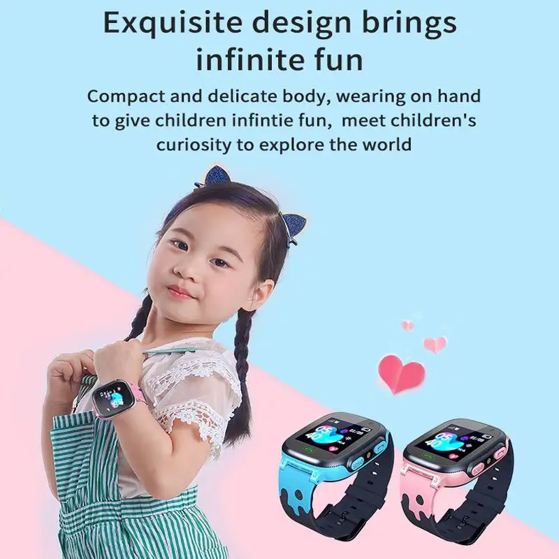 Q12 Kids Smart Watch for Children SOS Smartwatch Clock SIM Card Location Tracker Child Boy Girls Birthday Location Tracker Child