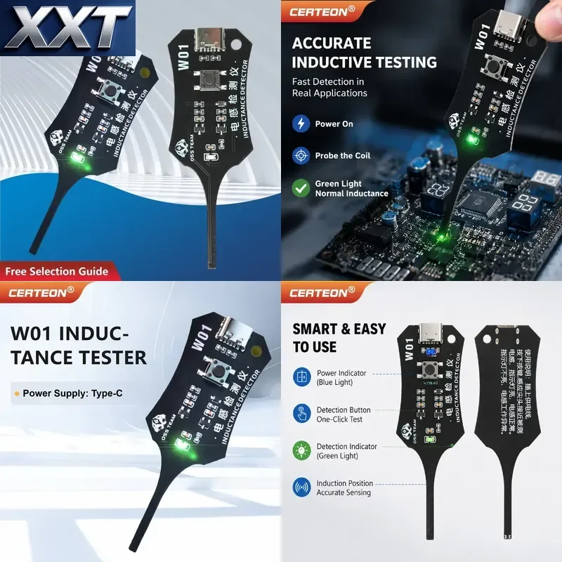 XXT 2026 Hot Sell W01 Digital LCR Component Tester Inductance Capacitance ESR Meter USB Type‑C Instrument - view 3