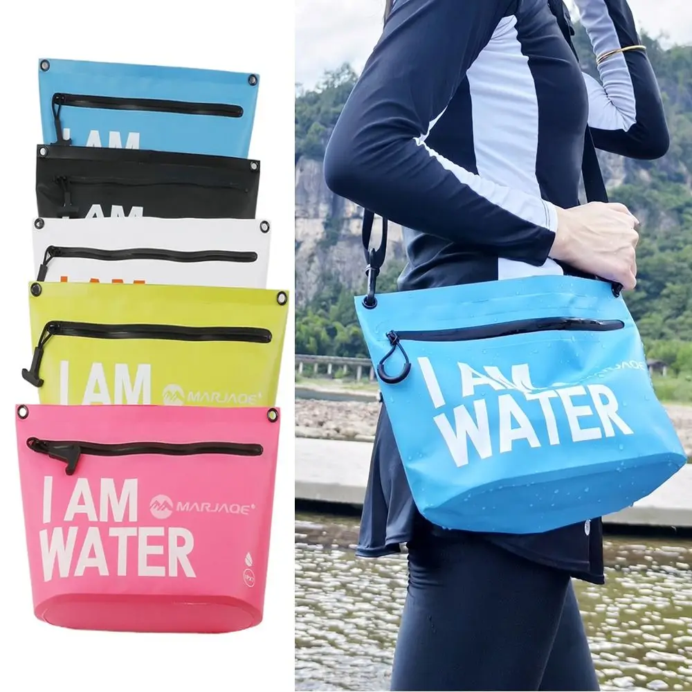 

Creative Waterproof Storage Bag Portable Durable Swimming Pouch with Zipper Large Capacity Rainproof Shoulder Bags Travel