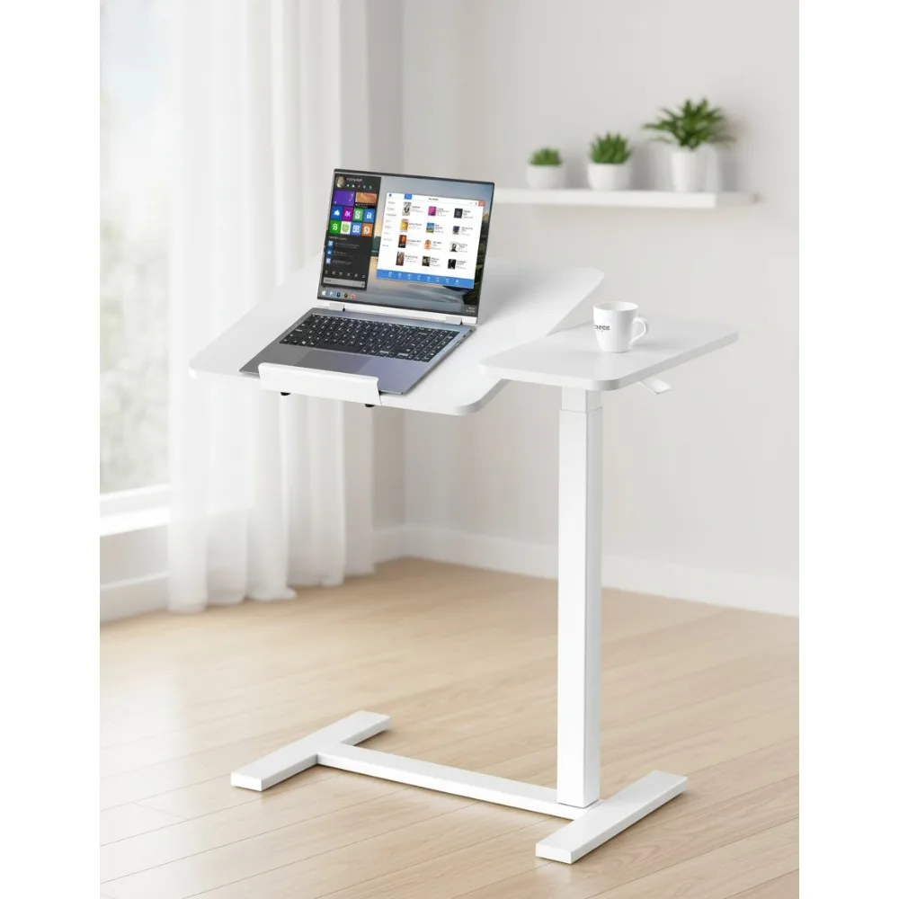 

Adjustable Height Rolling Laptop Stand with Wheels, Portable Tiltable Desk for Home Office Classroom