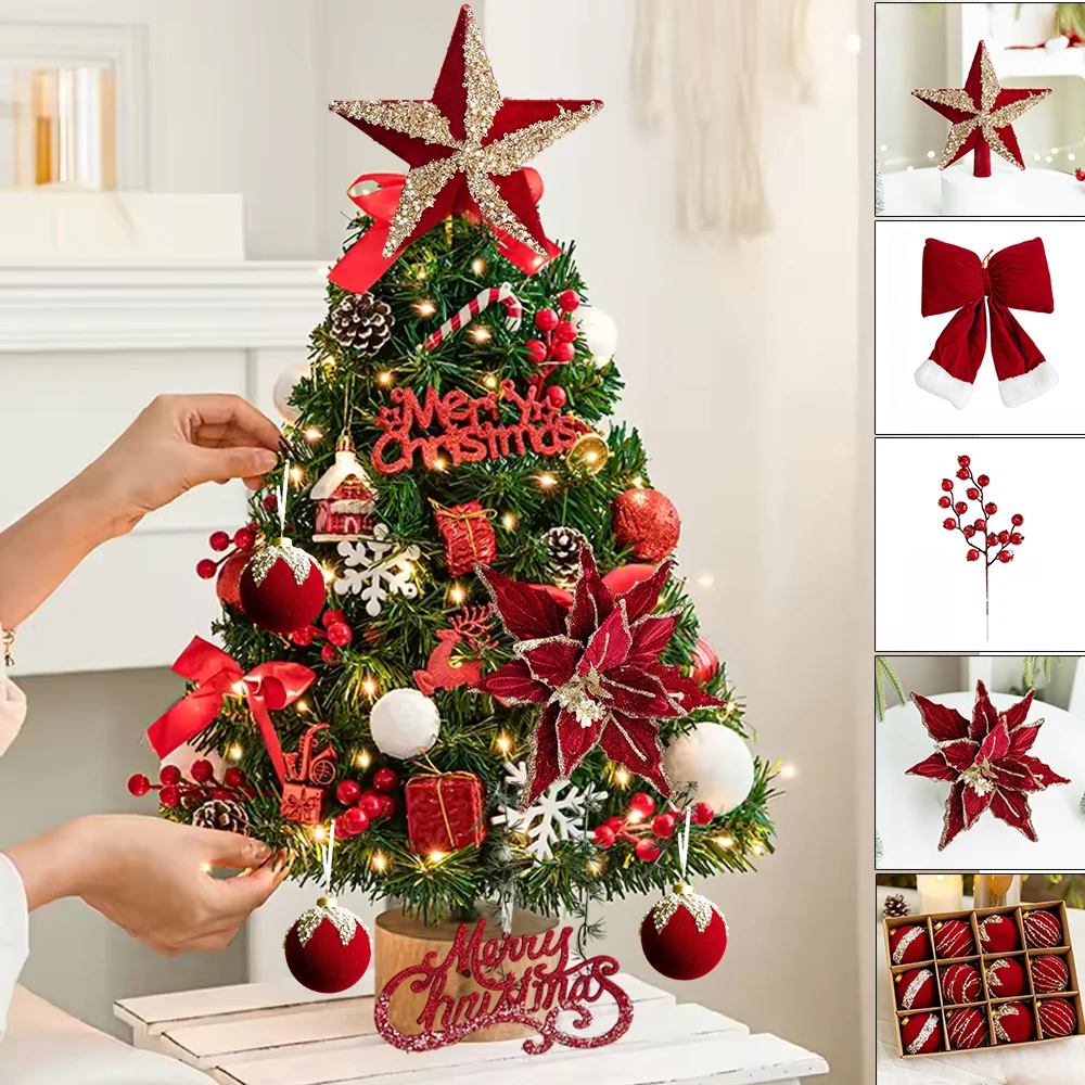 Árvore de natal estrela decorações vinho reunindo bola de natal arcos ornamentos estrela de cinco pontas adornos navidados enfeite de natal