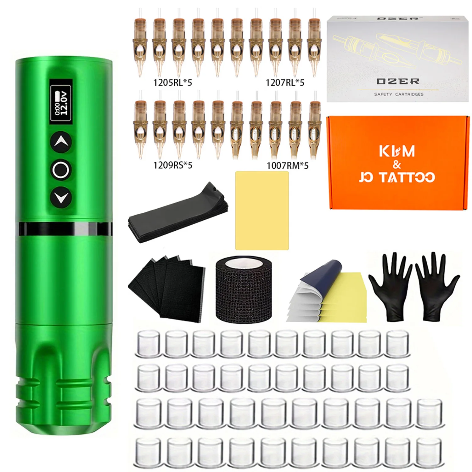 Ensemble de stylos de tatouage sans fil, kit de machine à tatouer, maquillage permanent, adapté aux débutants, fournitures de tatouage