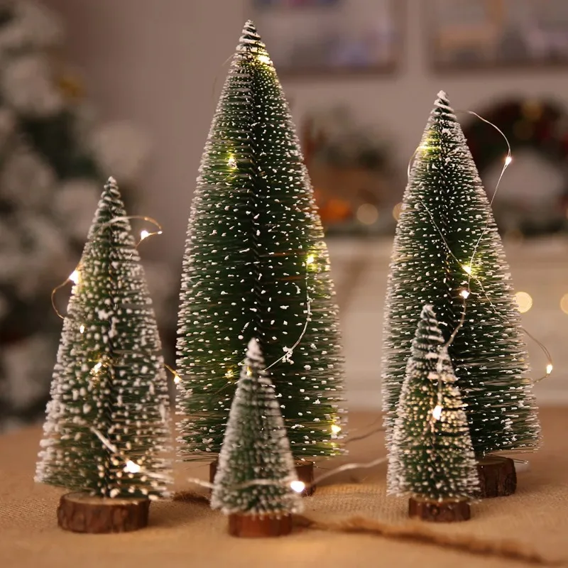 1Pcs 10/15/20/25/30CM Mini Christmas Tree Christmas Tree New Year Decorations 2024 Xmas Gift Xmas Ornament for Home