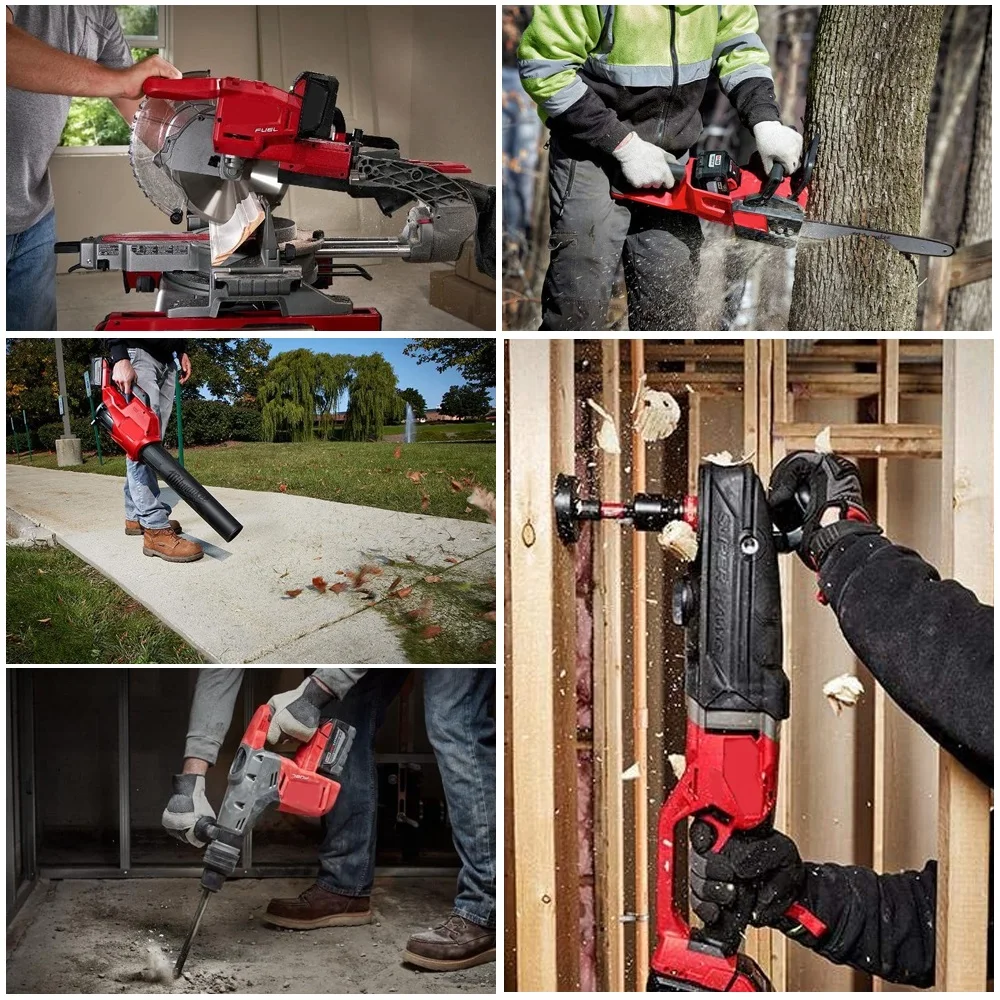 Náhradní lithium-iontová baterie M18 18V 5,0Ah červená pro Milwaukee M18B6 18V nářadí Lithium-iontová baterie 48-11-1860 48-11-1850 48-11-1820 - náhled 6