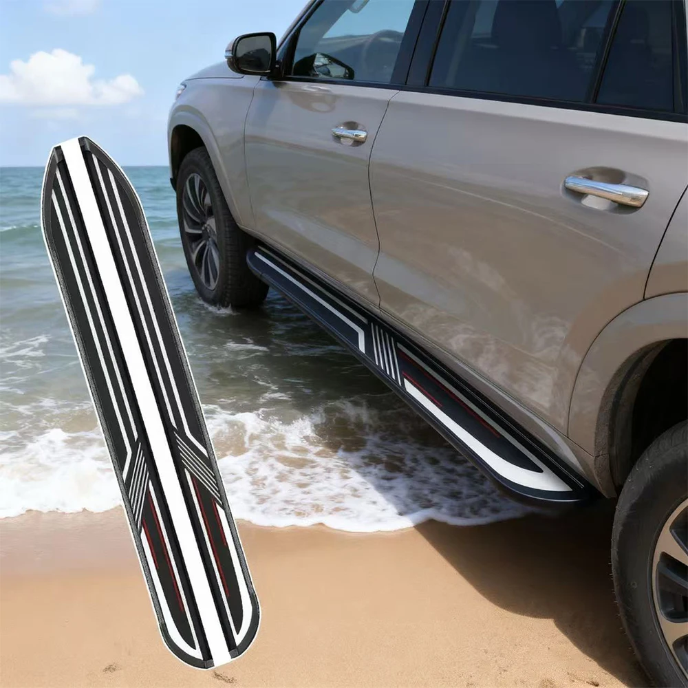 2 قطعة مناسبة لسيارة رينج روفر فيلار 2018-2025 لوحات الجري خطوات جانبية Nerf Bar الألومنيوم MD