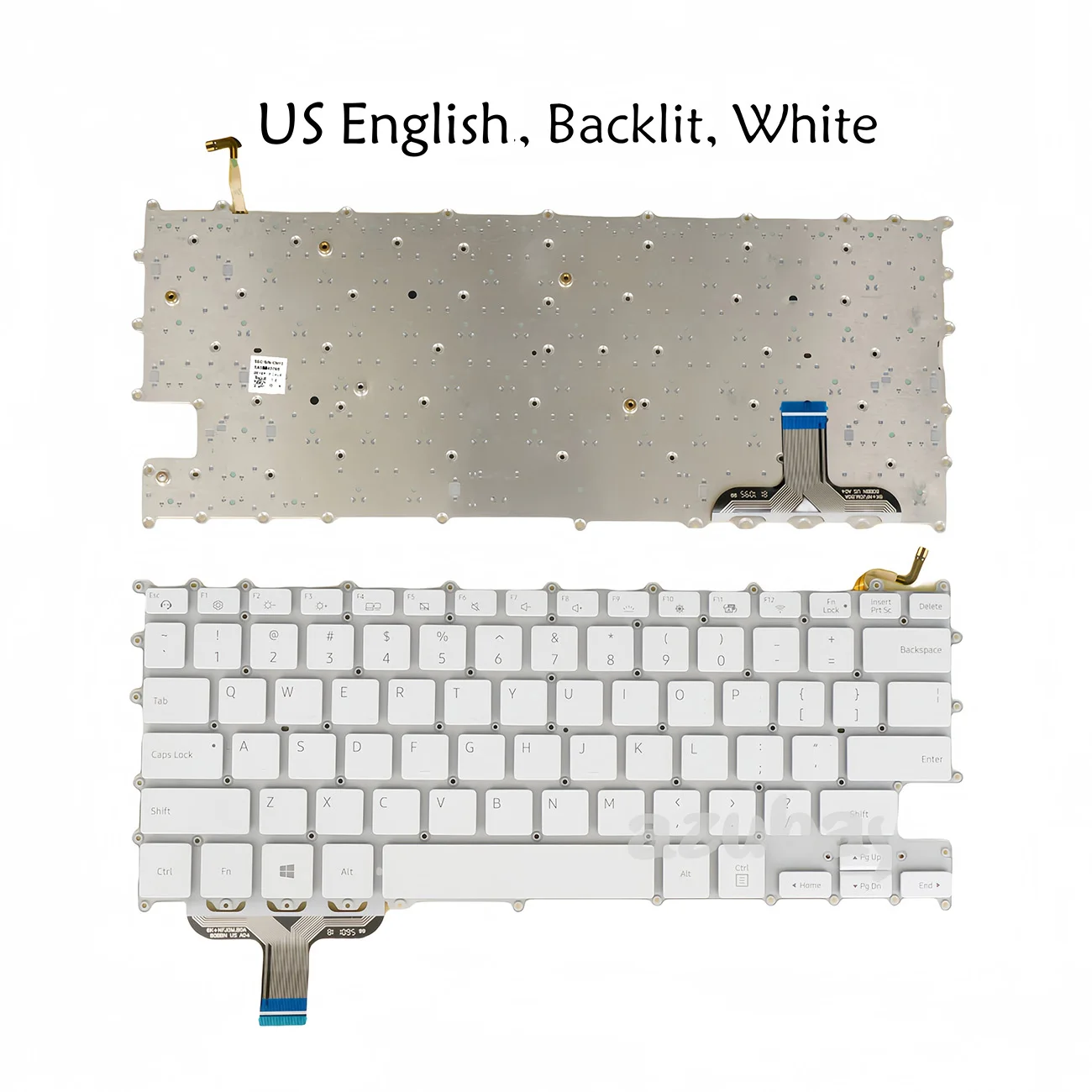 US English Laptop Keyboard For Samsung BA5904376A NP930sbe NP 930sbe NT930sbe NT 930sbe, Pen S NT931SBE White  Backlit