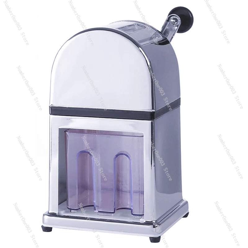 

Stainless Steel Manual Ice Crusher Hand Crank Ice Shaver for Home and Bar Use