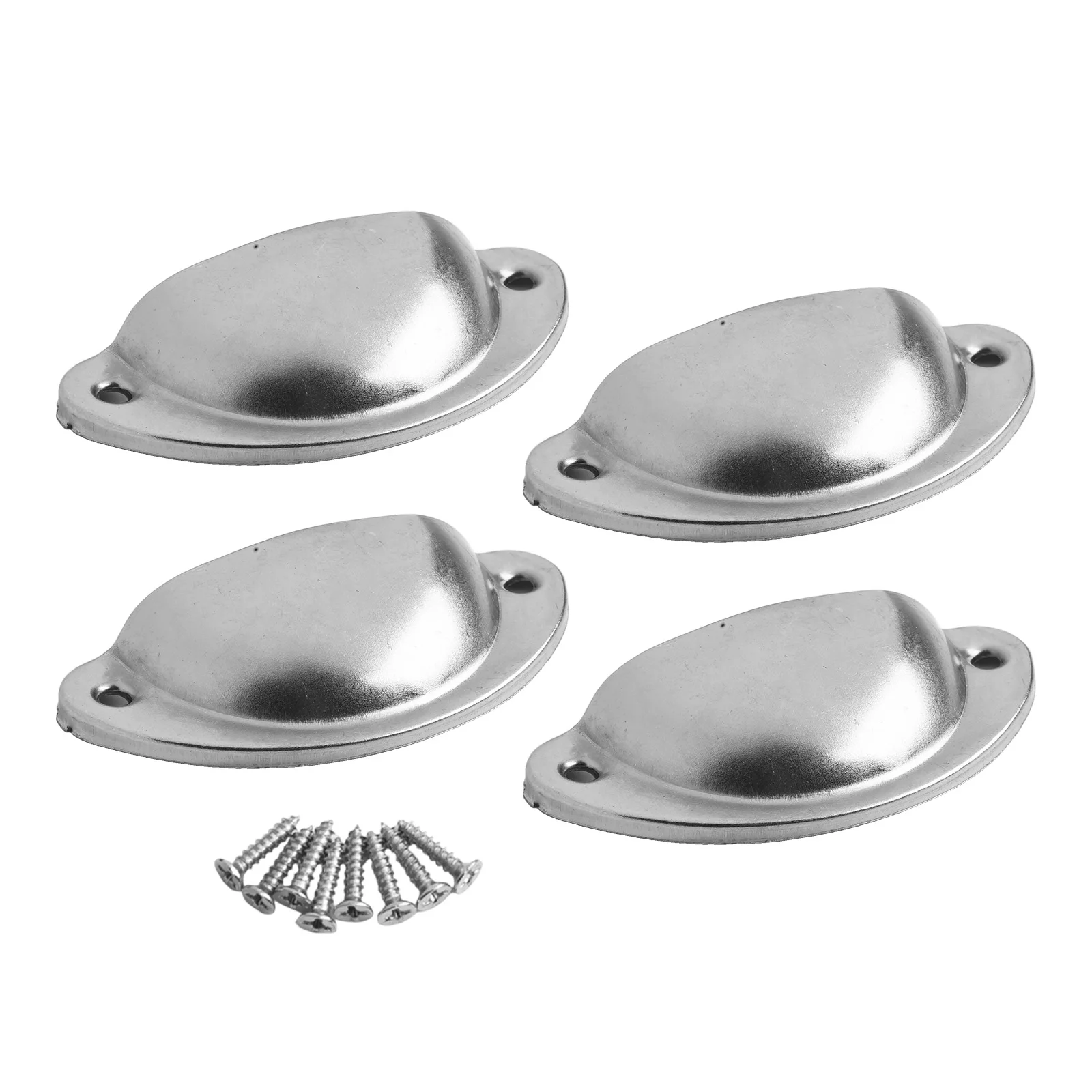 4PCS Retro Metal Handles Kitchen Cabinet Door Handle Shell Drawer Knobs Cupboard Antique Semicircle Pull Furniture Handware