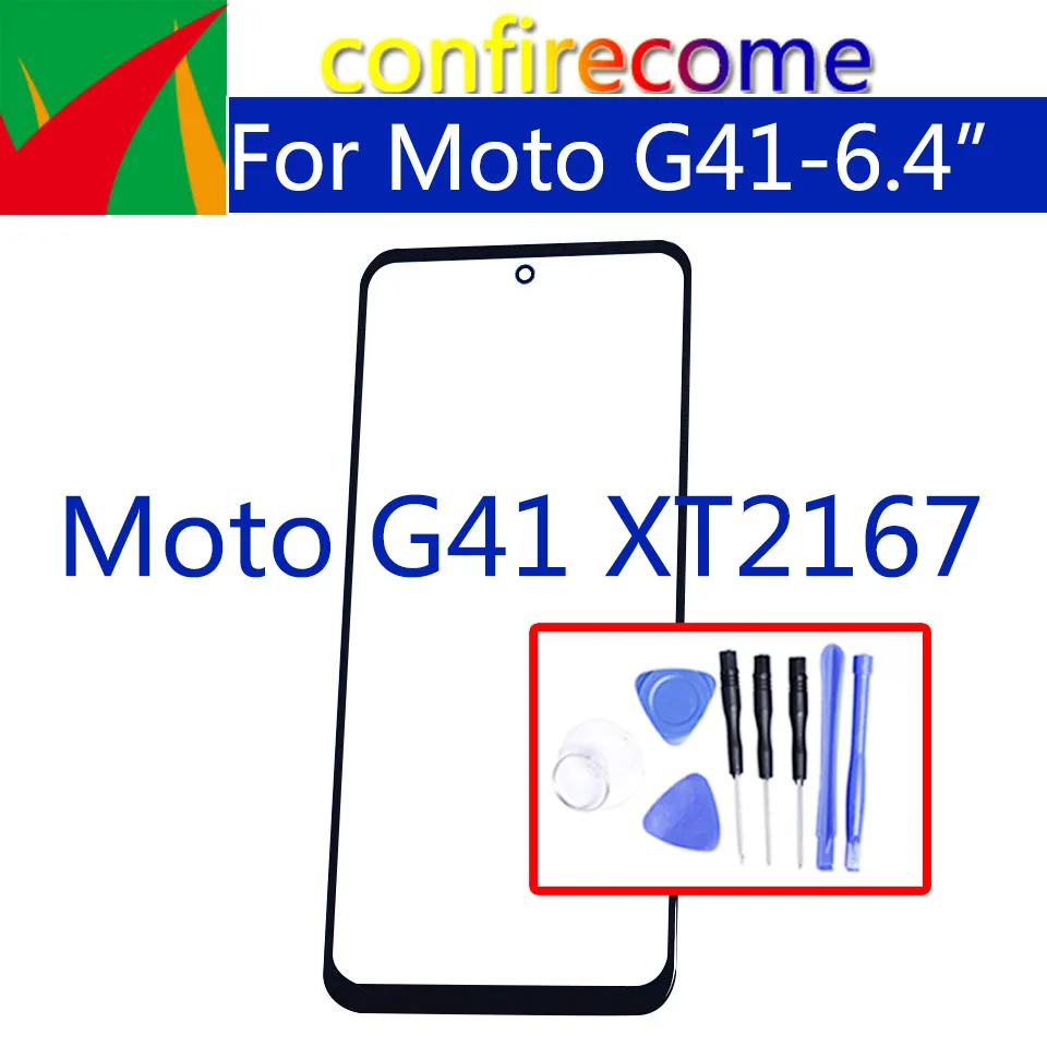 

Touch Screen LCD Cover For Motorola Moto G41 XT2167 Front Outer Screen Glass Lens Replacement