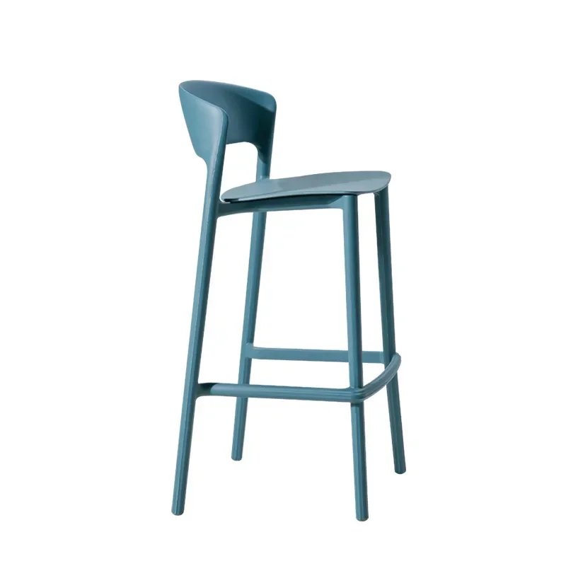 

Modern Design Simple Bar Chairs Home Plastic Back Bar Chairs High Stool