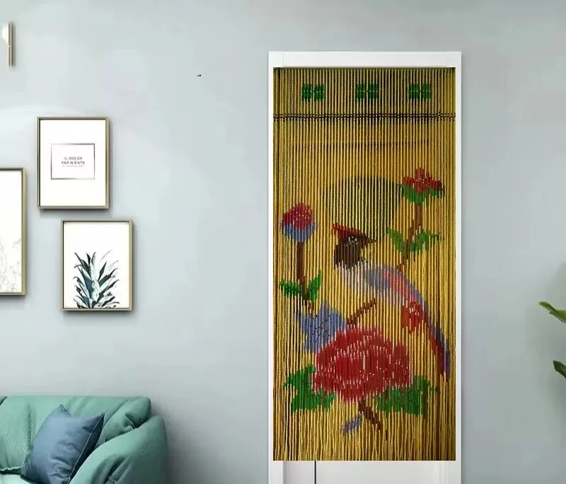 Handmade Entrance Curtain Bathroom Partition Beaded Curtain Vintage Screen Finished Product Home Decorative Door Curtain