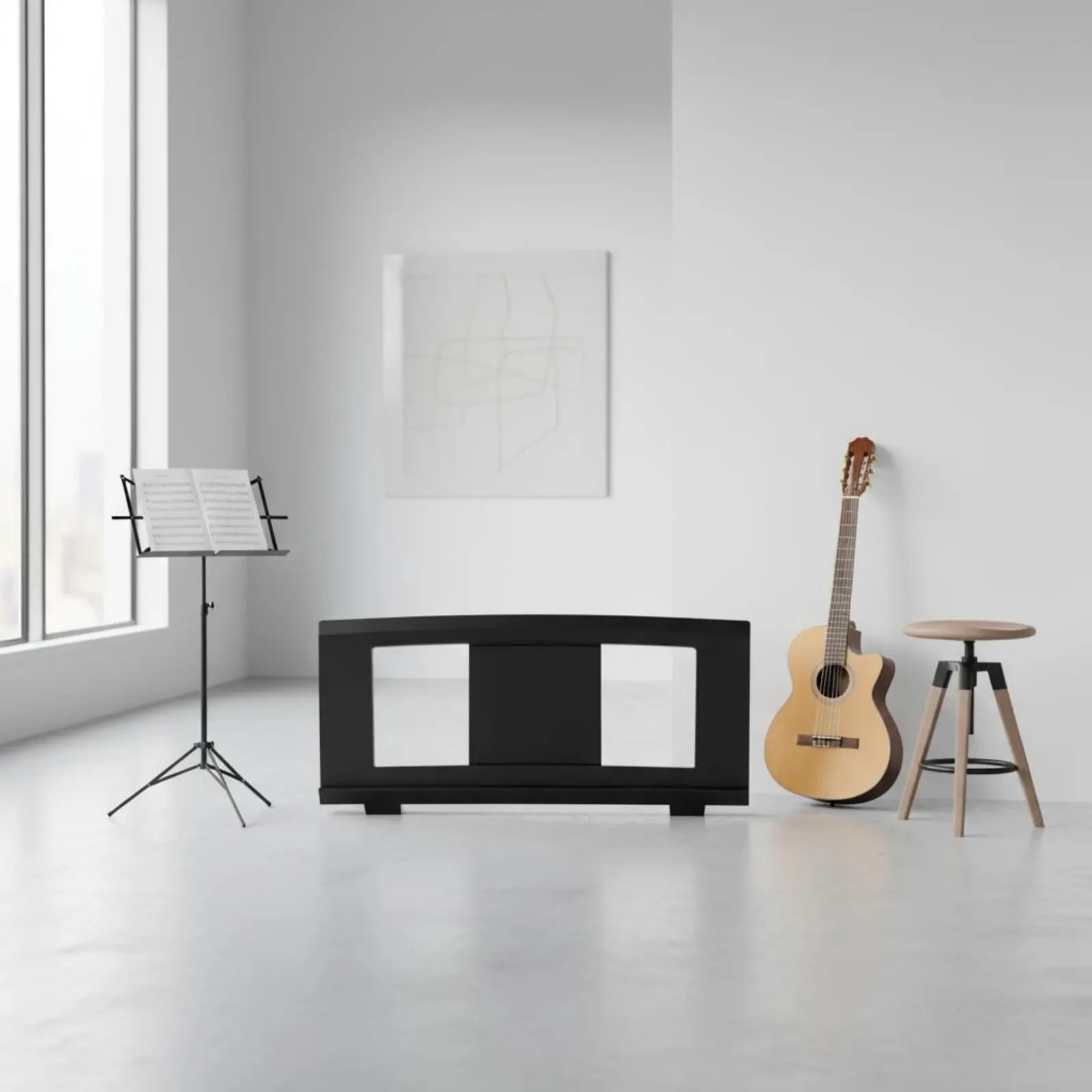 Electronic Keyboard Music Stand Universal Fit Electronic Piano Music Rest Keyboard Score Rack Lightweight - view 6