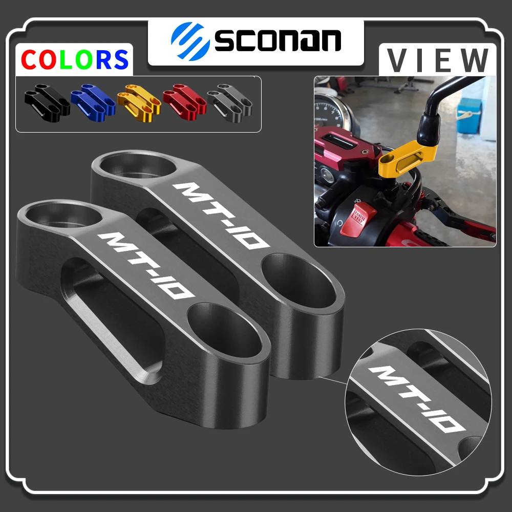 

For YAMAHA MT10 MT 10 MT-10 Rearview Mirrors Extension Riser Extend Adapter Motorcycle Accessories 2014 - 2023 2015 2016 2017