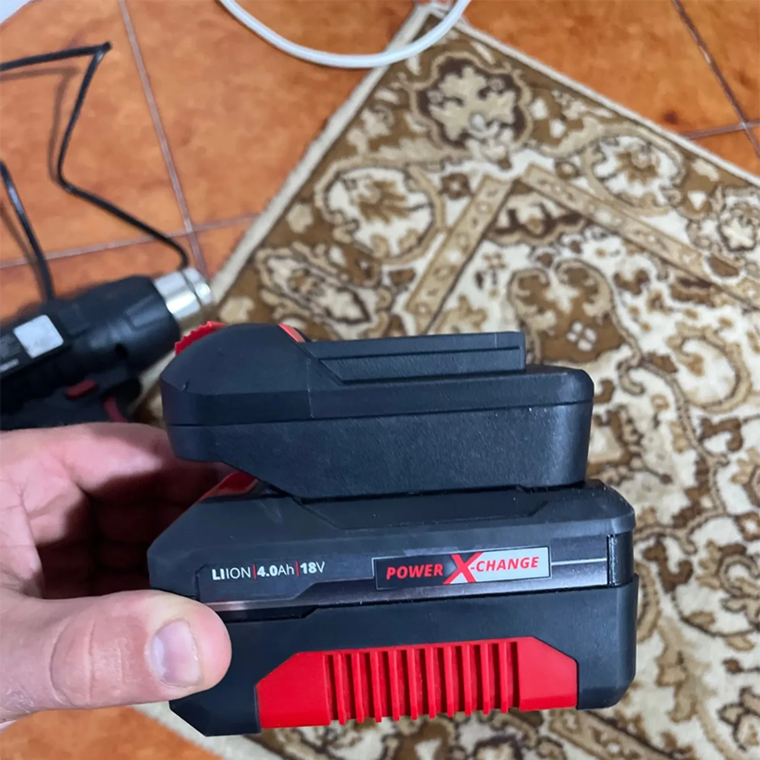 Adaptador de Bateria para Ferramentas Lidl Parkside X20V Li-ion para Bateria Li-ion Einhell OZITO 18V - Acessório Conversor de Energia para Ferramentas Elétricas