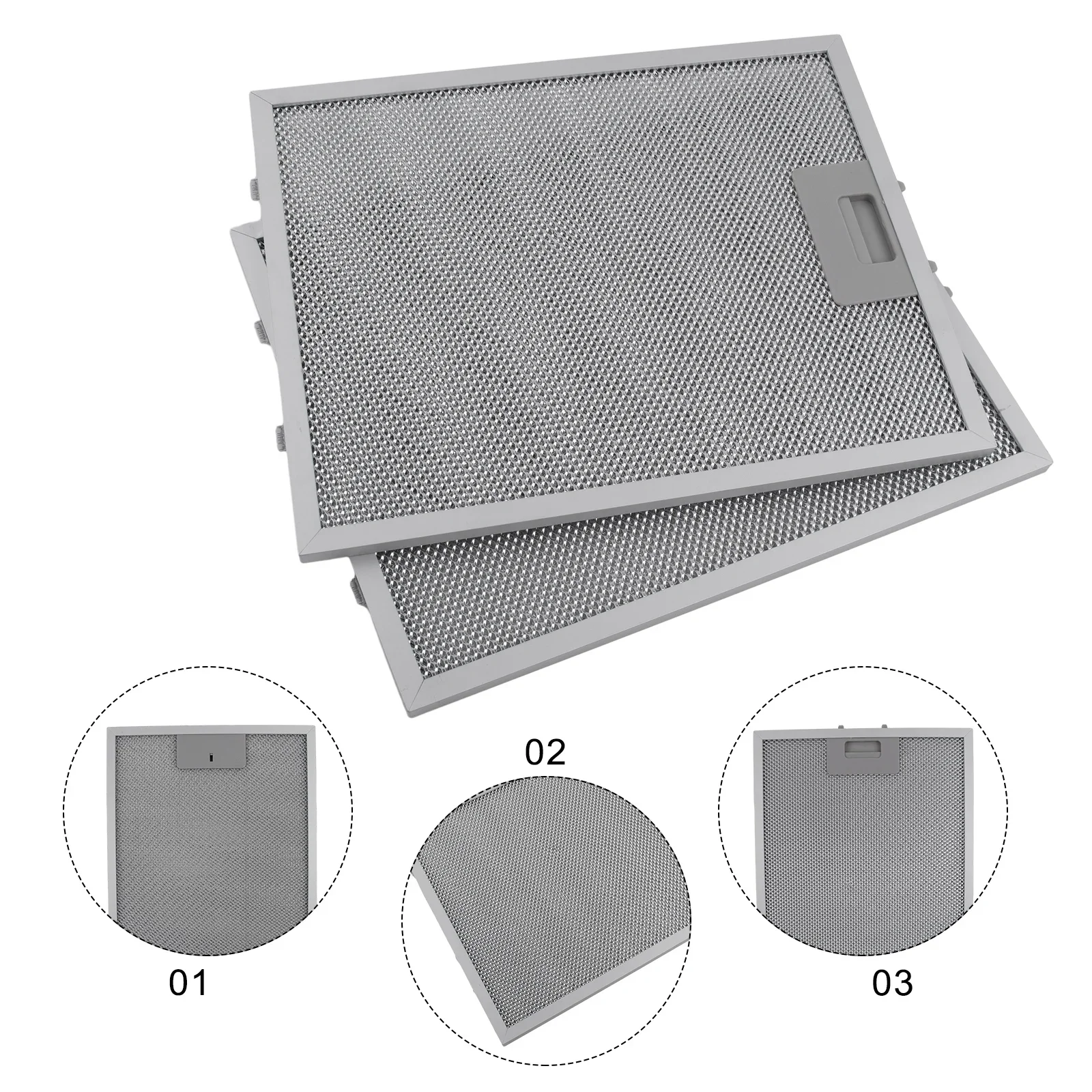 Metal Mesh Cooker Hood Filters, 2PCS, 320x260 mm, Better Filtration for Range Hoods, Peak Performance Maintenance