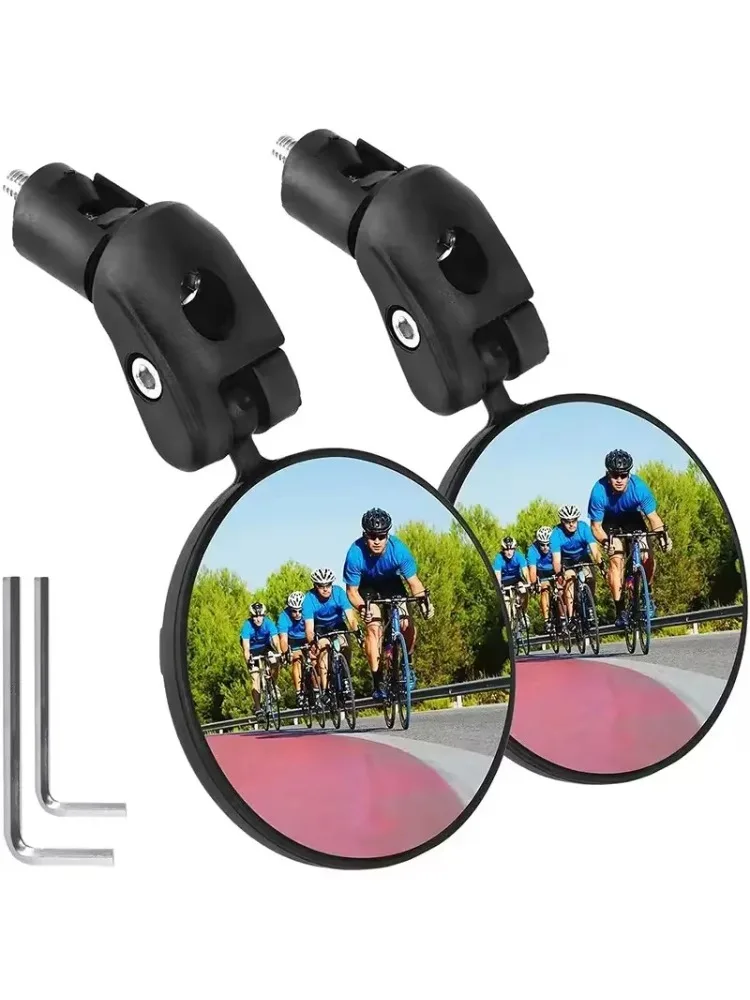 AliExpress NONE 2PCS Universal Bicycle Rearview Mirror Adjustable Rotate Wide Angle Handlebar Mirror For MTB Road Bike Accessories