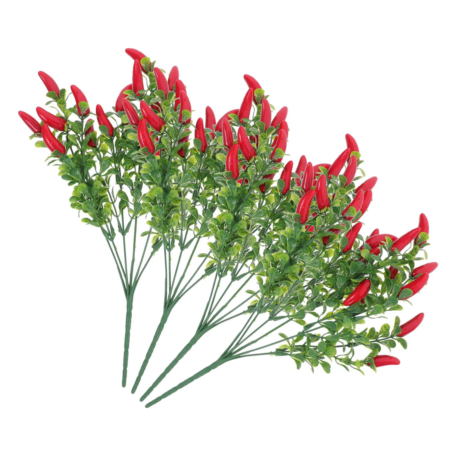 

4Pcs Artificial Pepper Chili Bouquet Realistic Simulation Plant Decorative Vegetable Branch Photo Props Home Decor Vase Filling