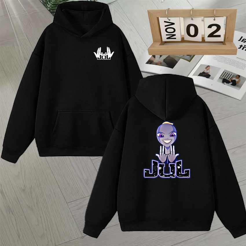 

Jul French Rapper Album Merch Hoodie Long sleeve Men Women Fleece Sweatshirts Unisex Streetwear Hoodies Autumn Winter Pullovers