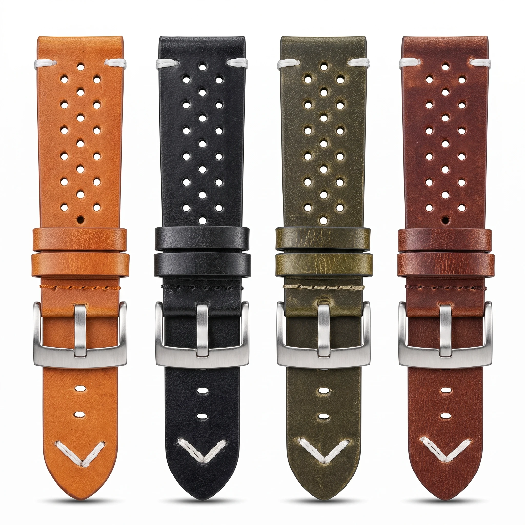 手作りトップグレインオイルワックスレザー時計バンド 18mm - Vintage Watch Collecting のレビューと価格