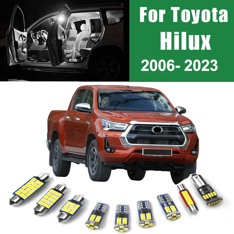 For Toyota Hilux 2006 - 2013 2014 2015 2016 2017 2018 2019 2020 2021 2022 2023 Car LED Interior Lamps Trunk Lights Accessories