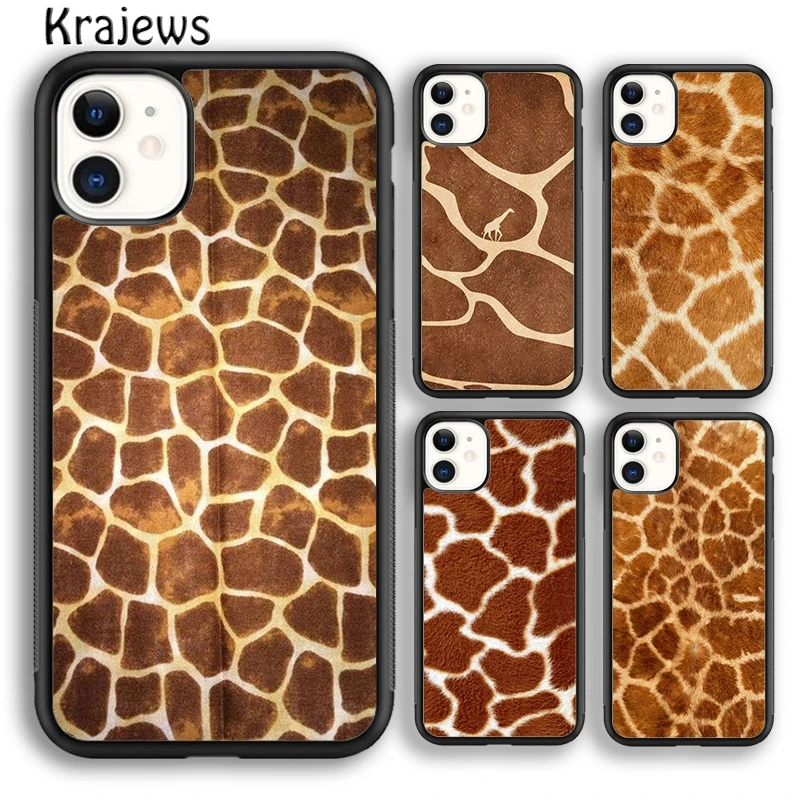 Krajews Giraffe Skin Pattern Phone Case Cover For iPhone 16 15 SE2020 14 6 7 8 plus 11 12 13 pro max coque Shell Fundas