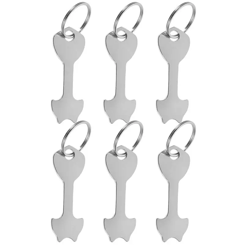 6Pcs Shopping Trolley Tokens Keyring Shopping Portable Cart Tokens Key Ring Keychain Multipurpose Shopping for Home Outdoor