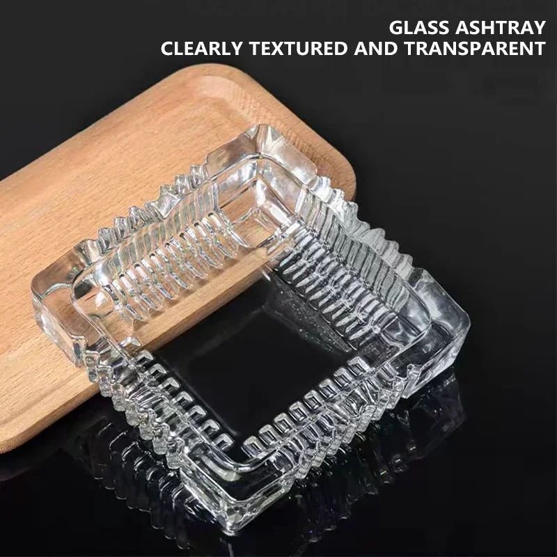 Crystal Ashtray, Glass Home, Living Room, Big Creativity, Personality, Fashion, High-end European Gifts, Transparent Color